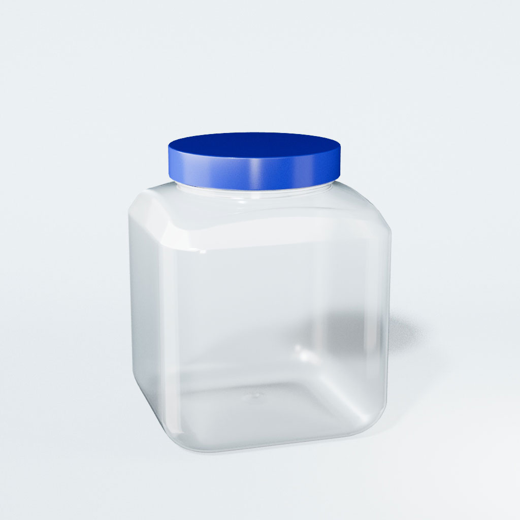 cube plastic jar