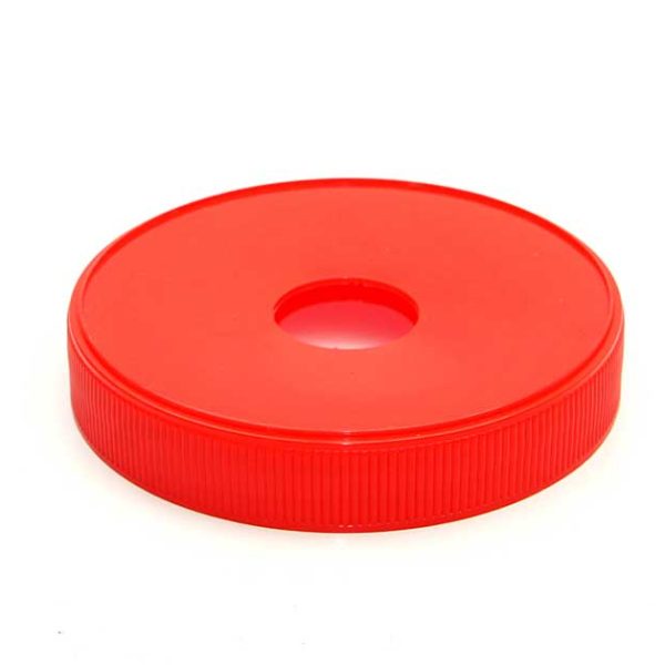 110mm-Ribbed-lid-Red-with-pump-hole
