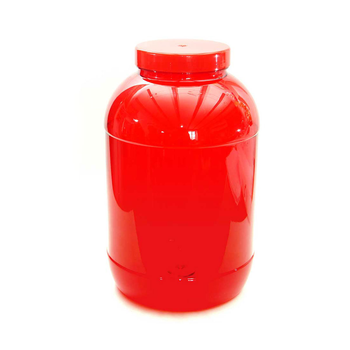 Round 6 Litre Transparent Red Container